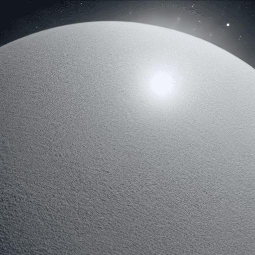 AI generated: Photo of a ultra realistic white sun planet on black background