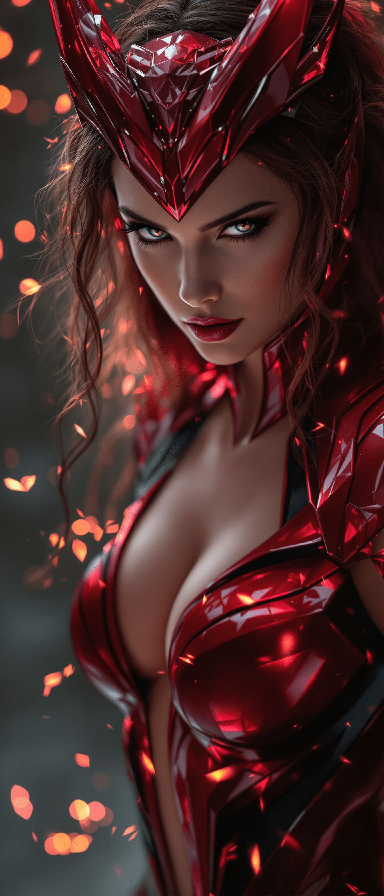 AI generated: Transform to extreme vivid fantasy realism style art, ultra-detailed masterpiece, depiction of Scarl...