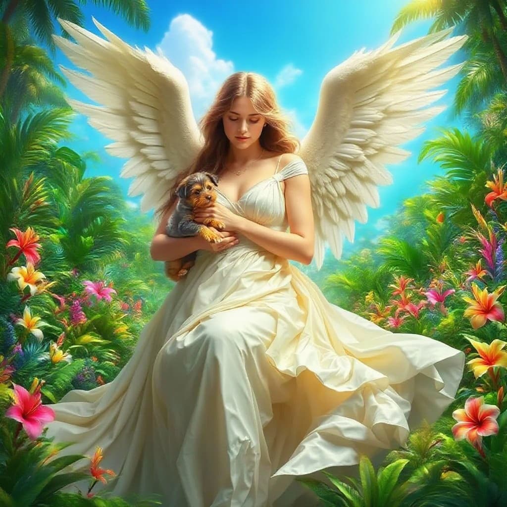 AI generated: the angel in paradise