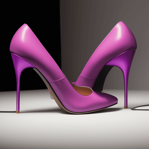 AI generated: imagine,pump,high heels,leather,detailled,fashion,haute couture,studio light