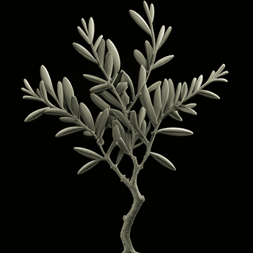 AI generated: A striking, high-resolution image featuring an intricately detailed olive branch pattern against a d...