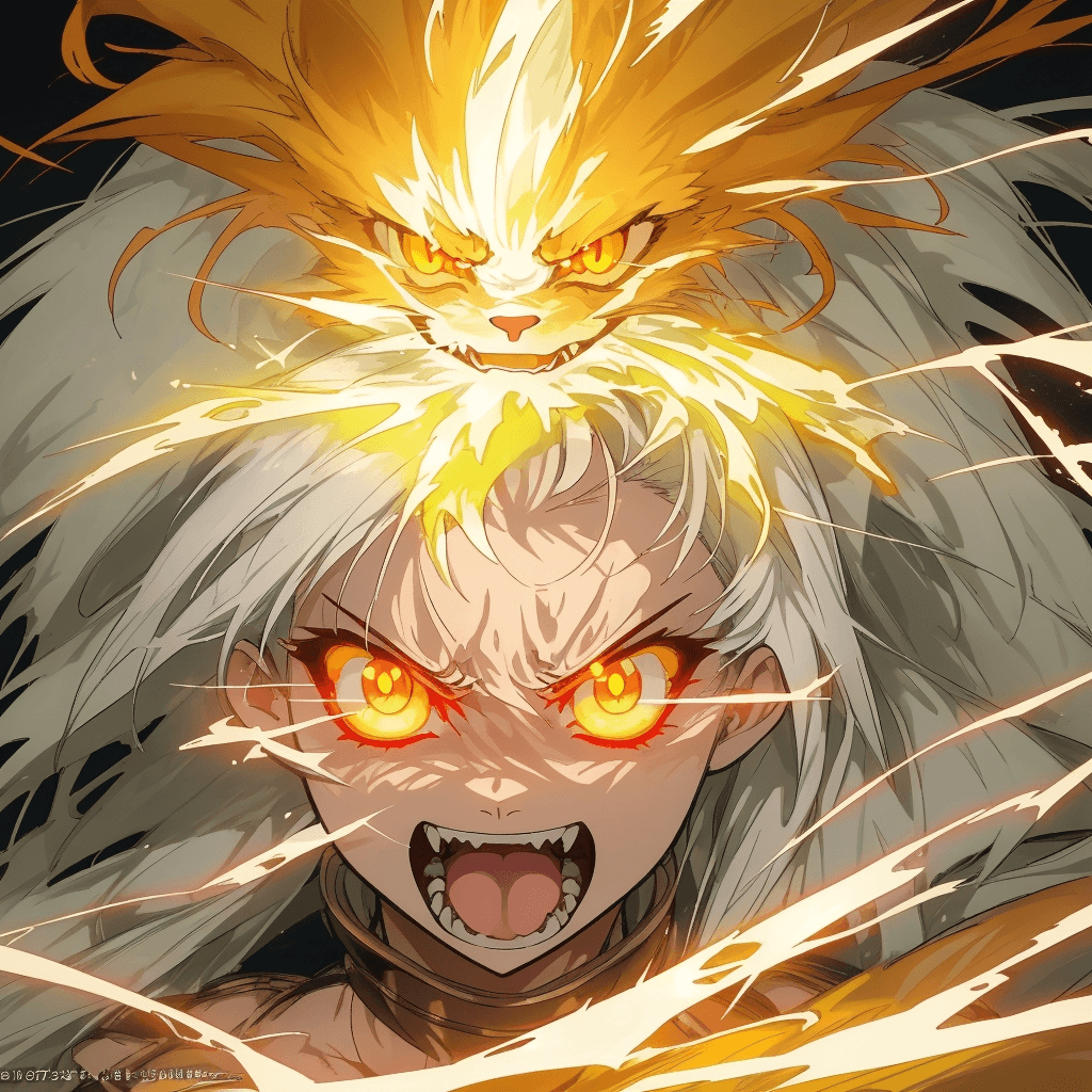 AI generated: a stunning, high-quality anime artwork featuring a powerful character. The character should have a s...