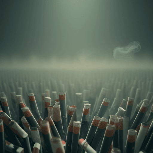 AI generated: A sea of  cigarettes ashes