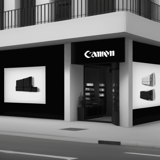AI generated: cinematic, canon EOS 5d, minimalistic retail shop facede design,monochromatic color on facade walls,...