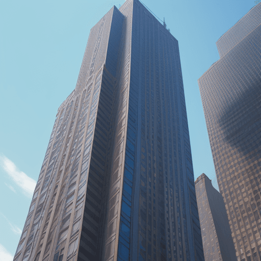 AI generated: a NYC high rise like building with name of the company Ventosys written clearly on it. Name of the c...