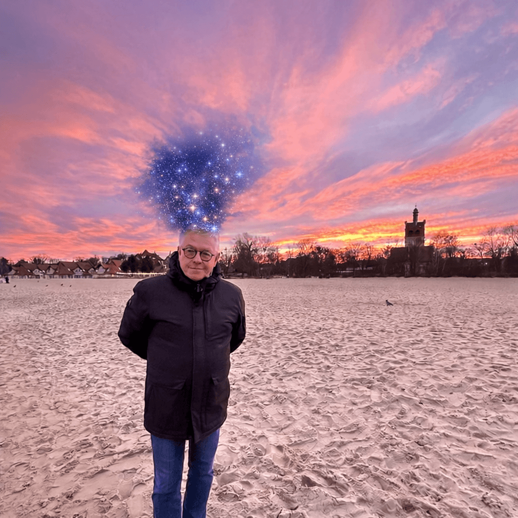AI generated: Stars in hair 