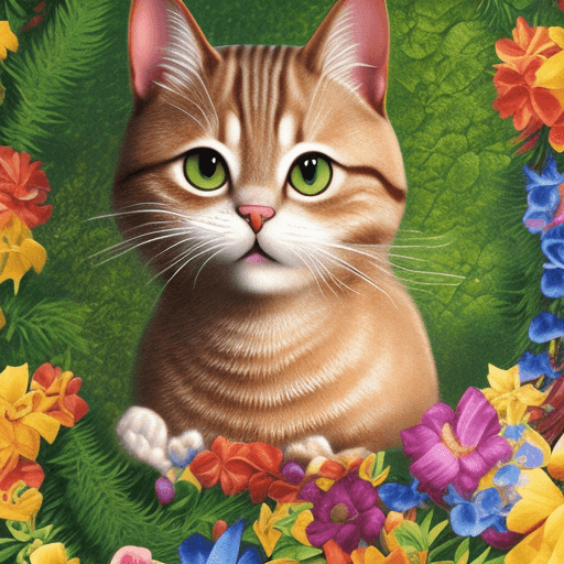 AI generated: gato pantufla 