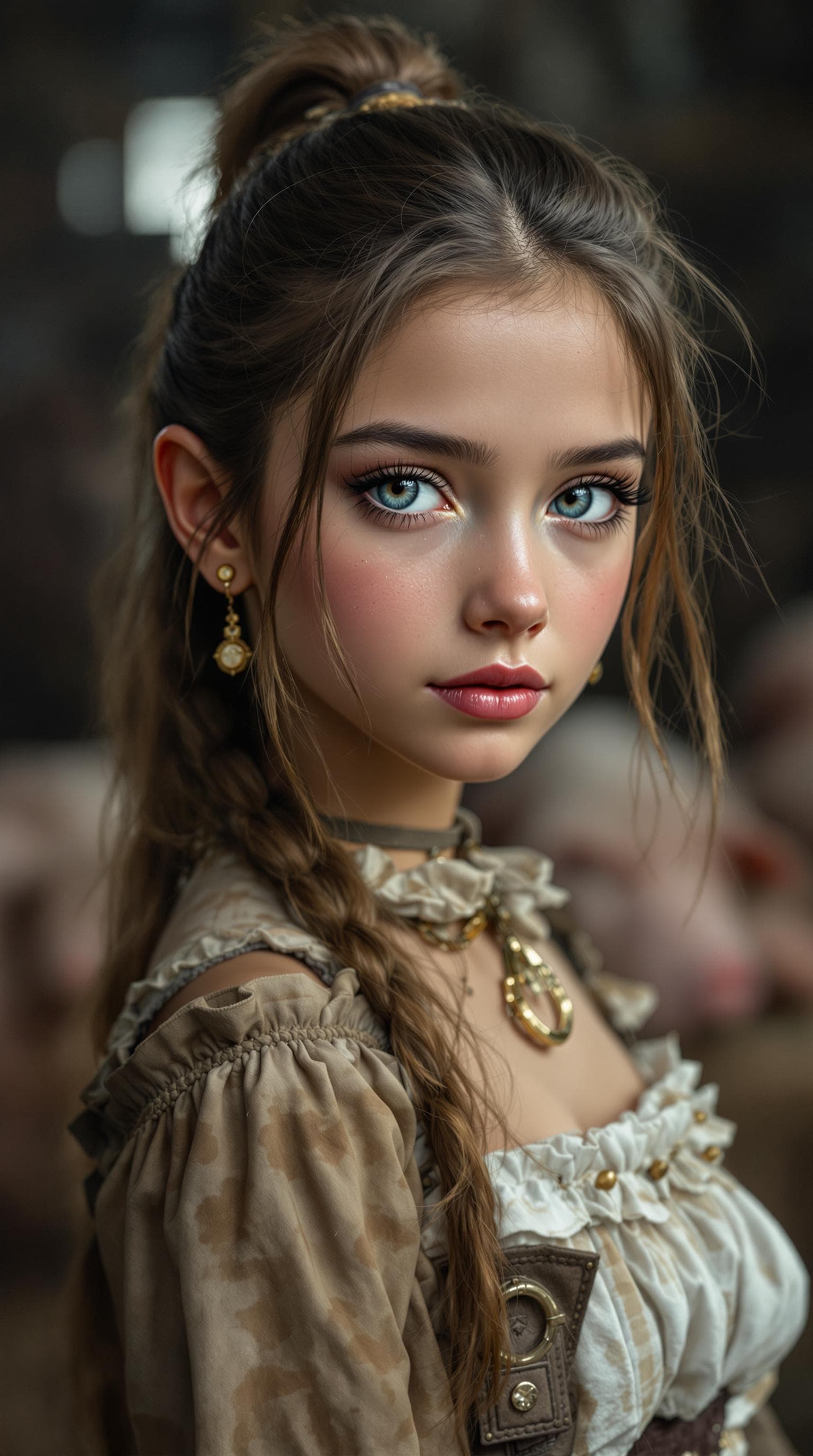 AI generated: a professional photo of a exceptionally beautiful girl in the world (age 11), (eleven year old), Pol...