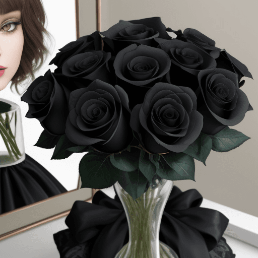AI generated: black roses