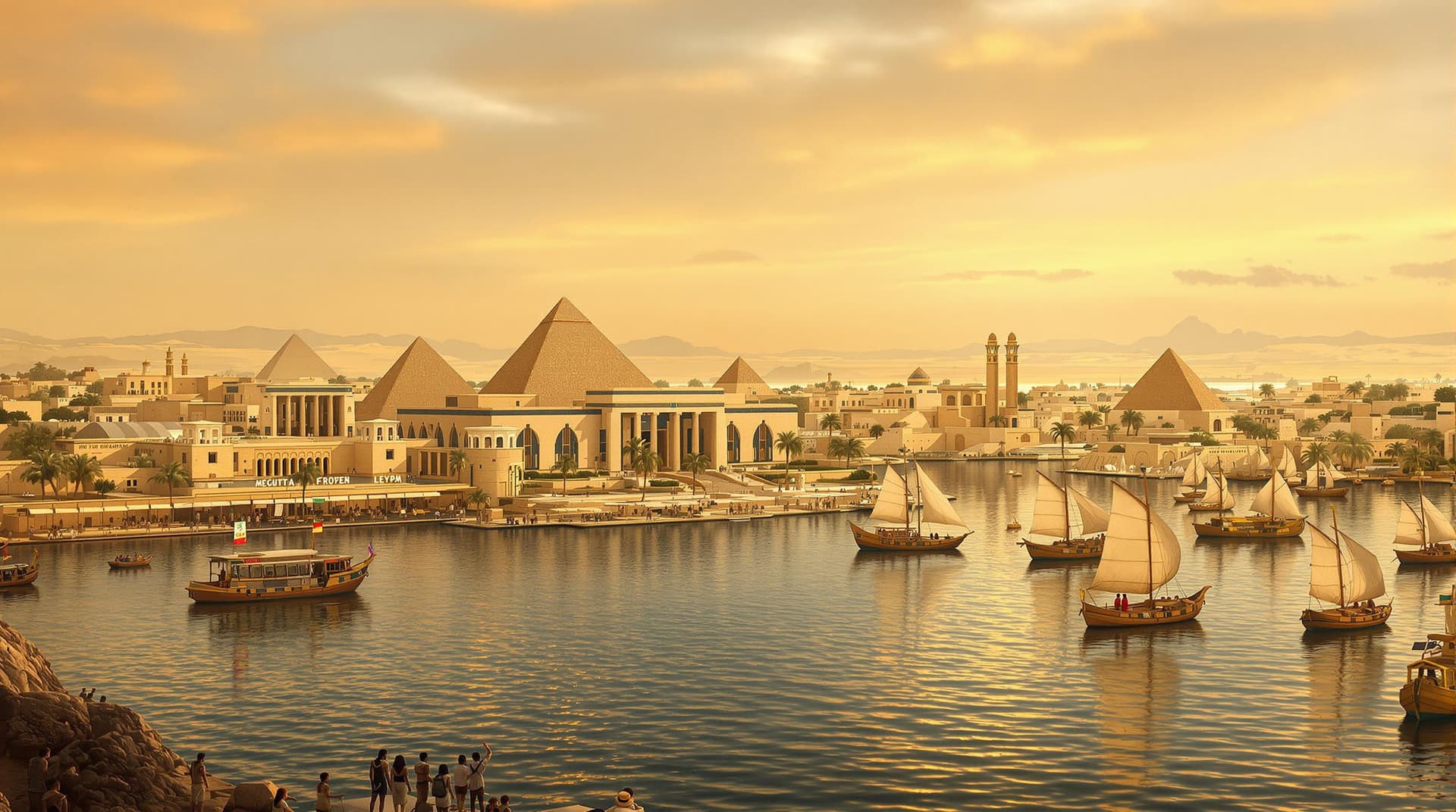 AI generated: The year is 300 BC (all people with ancient egyptian etire)
- The ancient Egyptian capitol of Memphi...