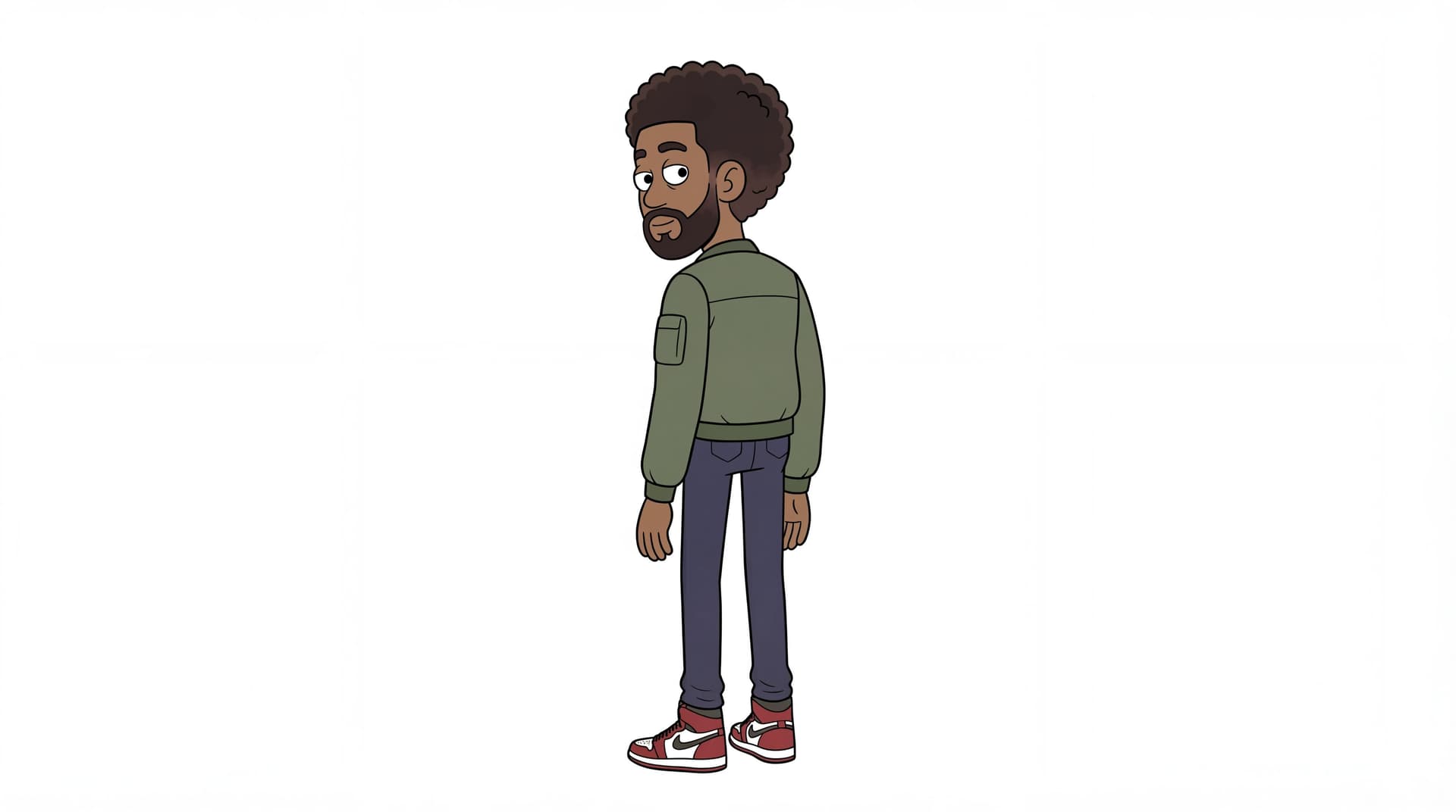AI generated: 3/4 Rear: 135° (The "over-the-shoulder" look) Make sure it aligns with the reference image with all ...