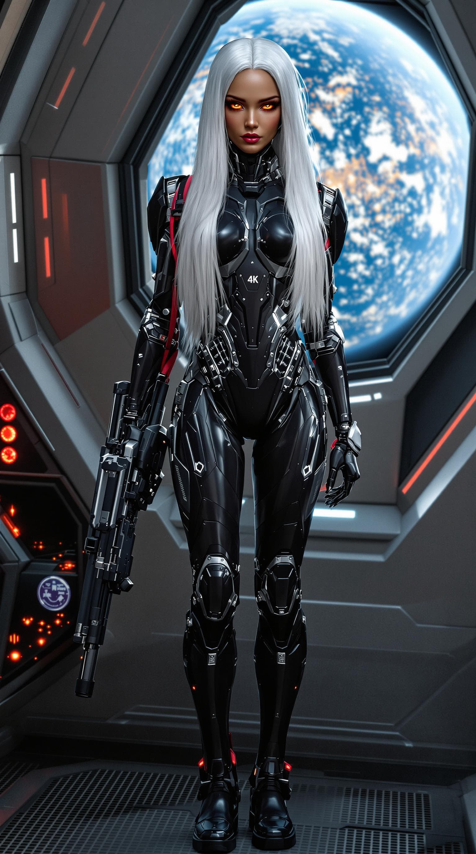 AI generated: exceptionally beautiful mechanical android (age 18) girl, (futuristic), (masterpiece), (realistic), ...