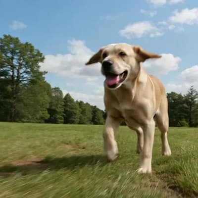 AI generated video: labrador che corre 
