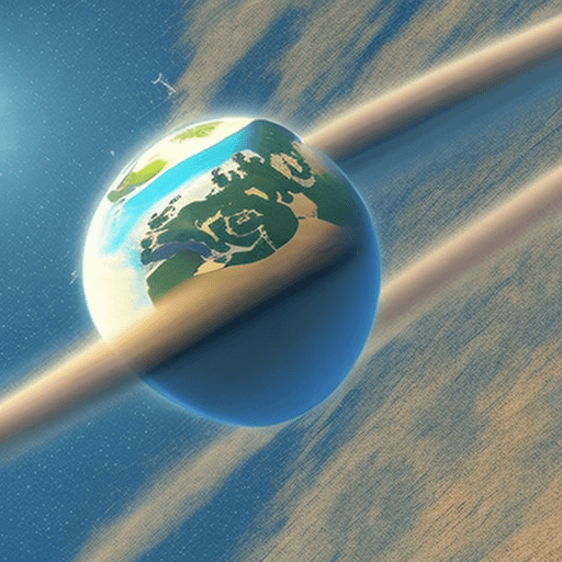 AI generated: it must be a planet around which a plane flies and its trail, that is, it flew around it, and the na...