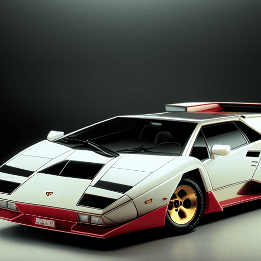 AI generated: Wolf of Wallstreet Lamborghini Countach