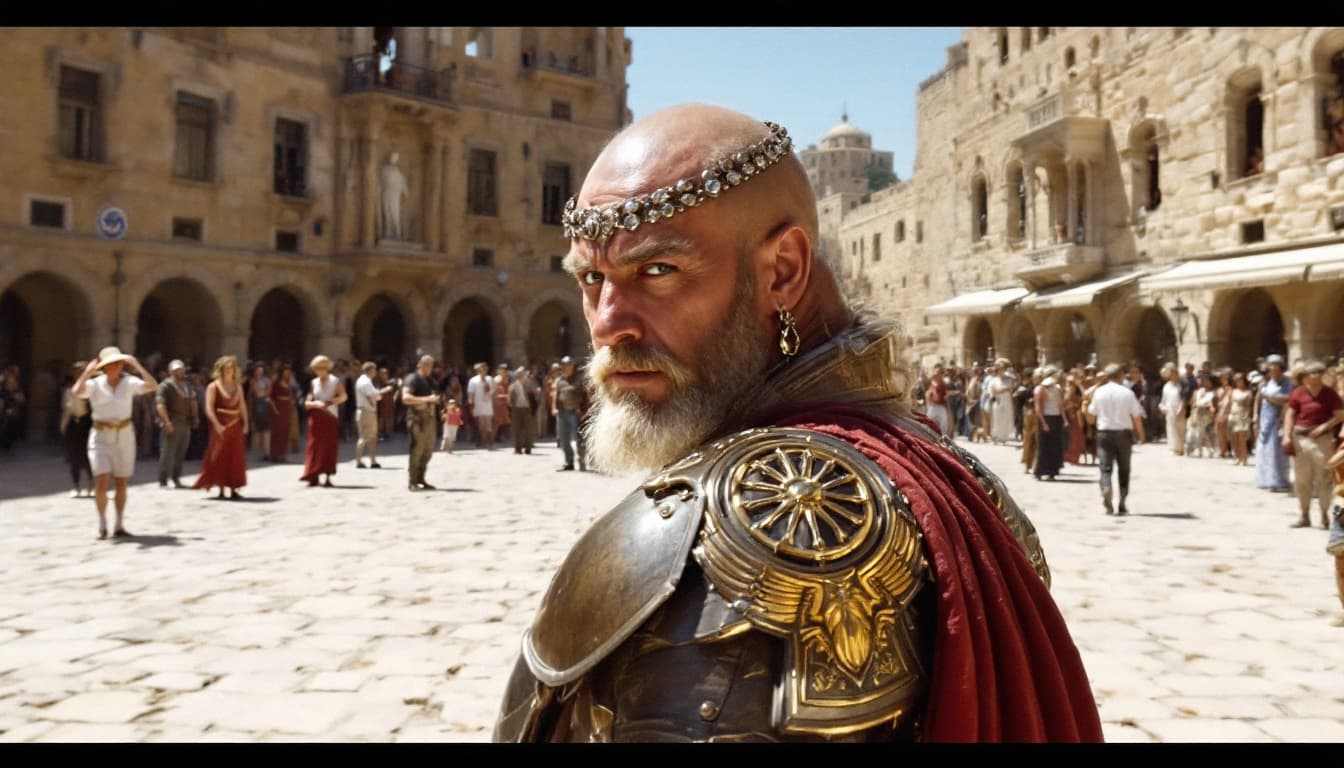 AI generated: B.b in Israel is gladiator 