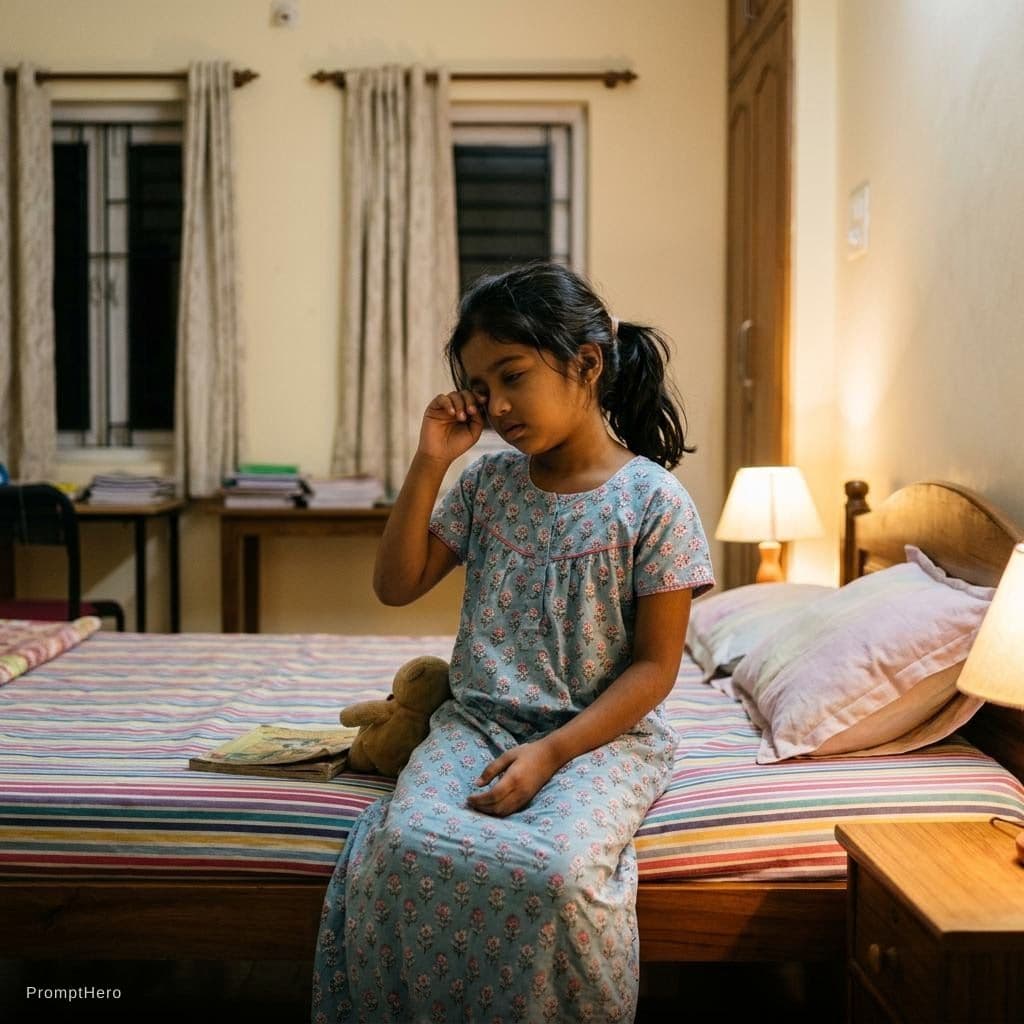 AI generated: Indian girl in nighty
