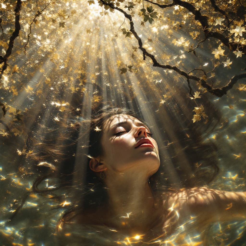 AI generated: luzerne fashion x rays of light by sebastian rossetti, in the style of yigal ozeri, ursula von rydin...