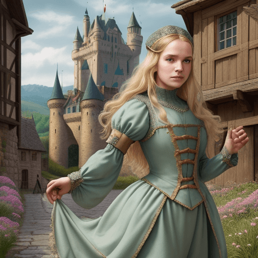 AI generated: create an image with a fantasy theme, featuring a toad in the centre, dressed like a human in mediev...