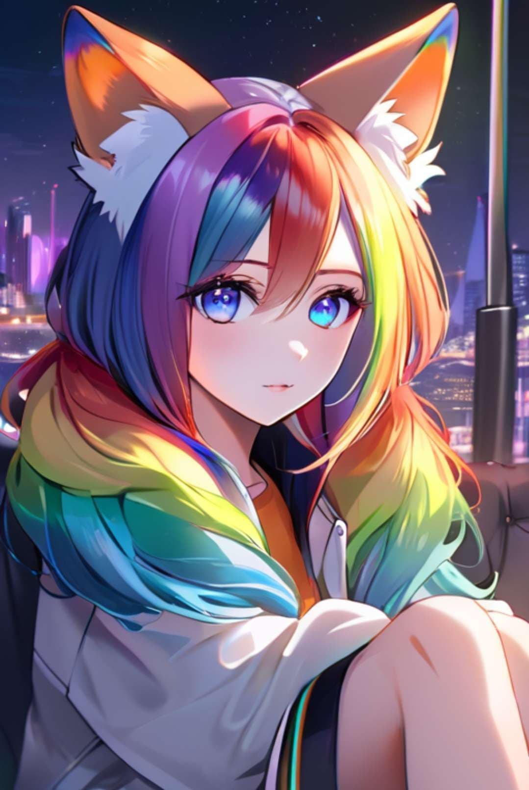 AI generated: fox ears, 1girl