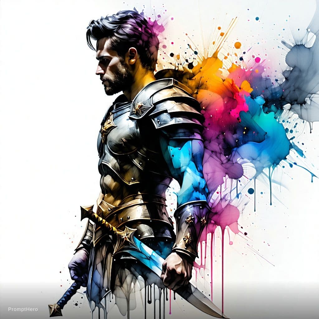 AI generated: strong warrior king| centered| key visual| intricate| highly detailed| breathtaking beauty| precise ...