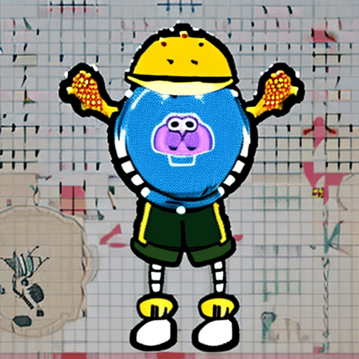 AI generated: a simple 2D logo of a happy chibbi boy