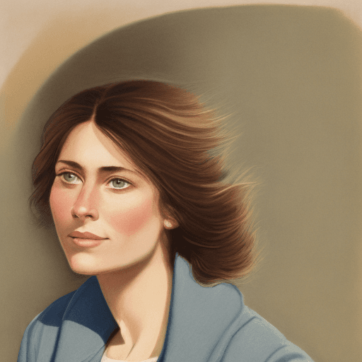 AI generated: A portrait of a woman in natural outdoor lighting, facing the camera head-on. She should have a sere...