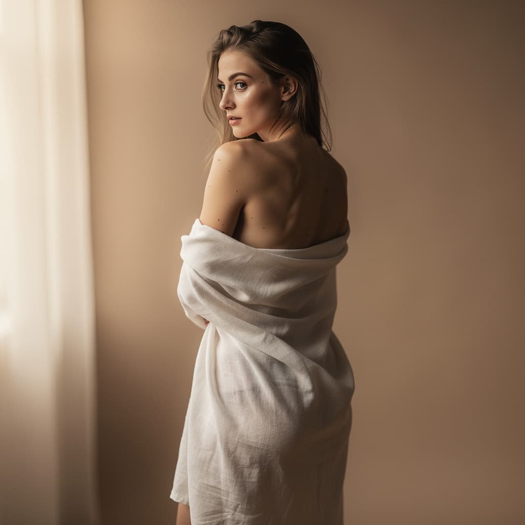AI generated: She is naked
