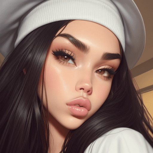 AI generated: Madison beer big lips beautiful


