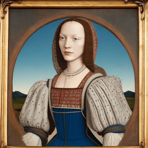 AI generated: A scantly clad young lady during the renaissance period
