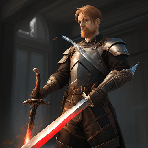 AI generated: smith use hammer to make sword