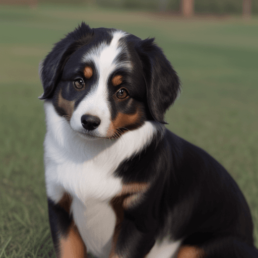 AI generated: A black and brown Australian Shepard 