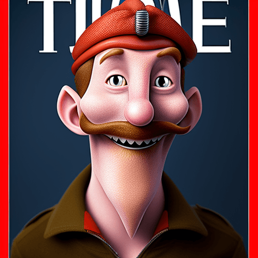 AI generated: nigel thornberry photo for time person of the year --beta --upbeta