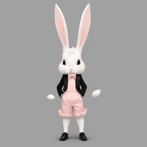 AI generated:  dressed as a rabbit