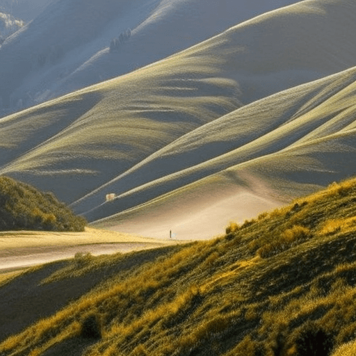 AI generated: image about Steep hills, 4k realistic image, natural lighting, photorealistic, natural lighting
