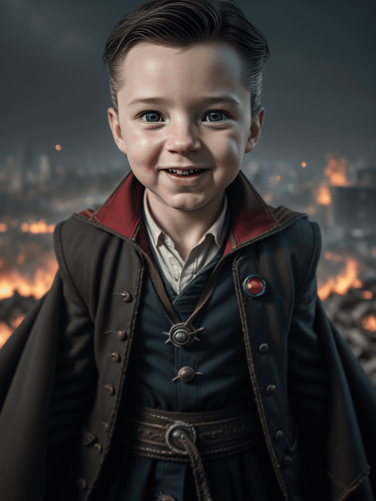 AI generated: Realism, best realism, portrait, portraiture, portrait photography, little baby Doctor Strange, marv...