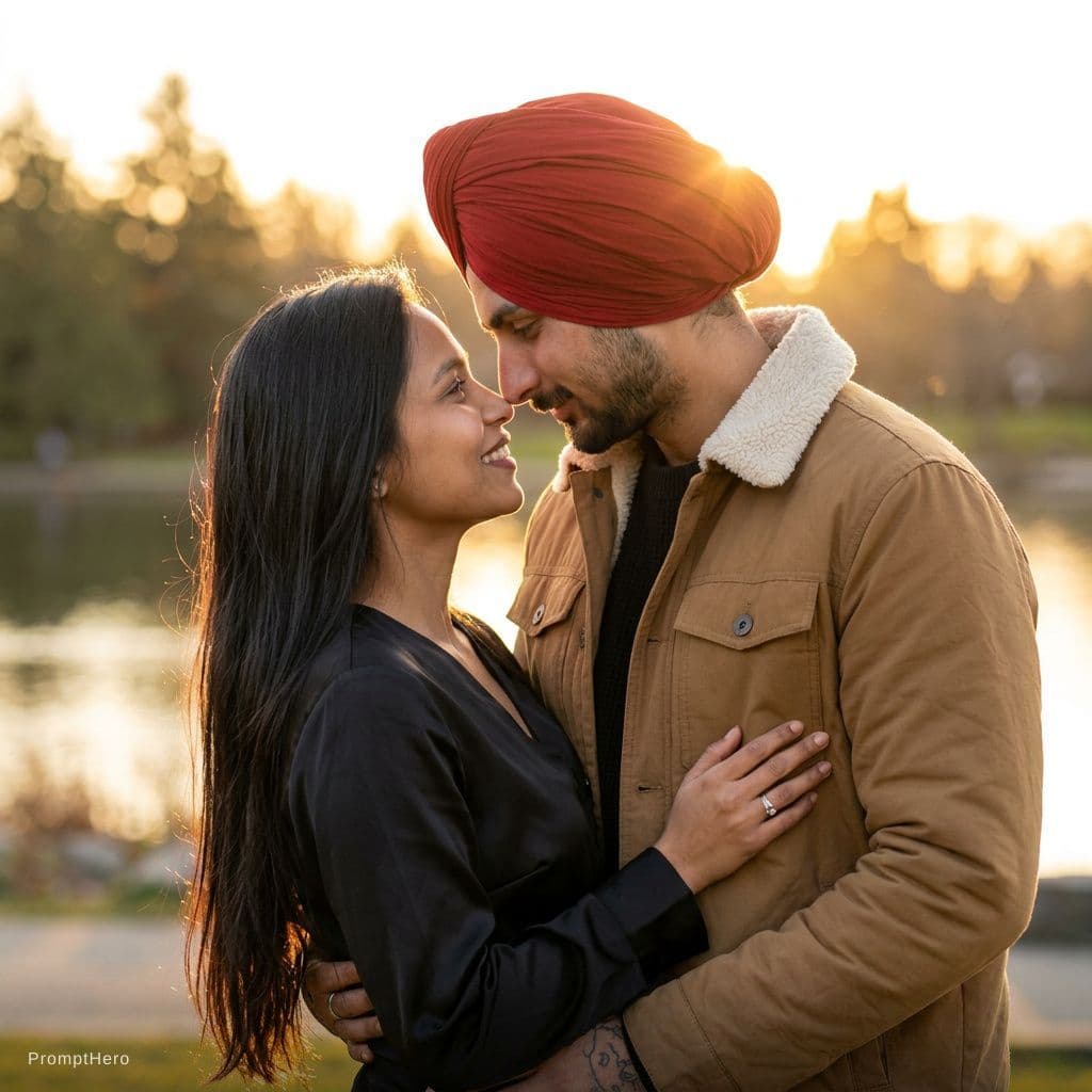 AI generated: a couple in love no face change 