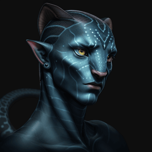 AI generated: avatar of the Python programming language with a dark background