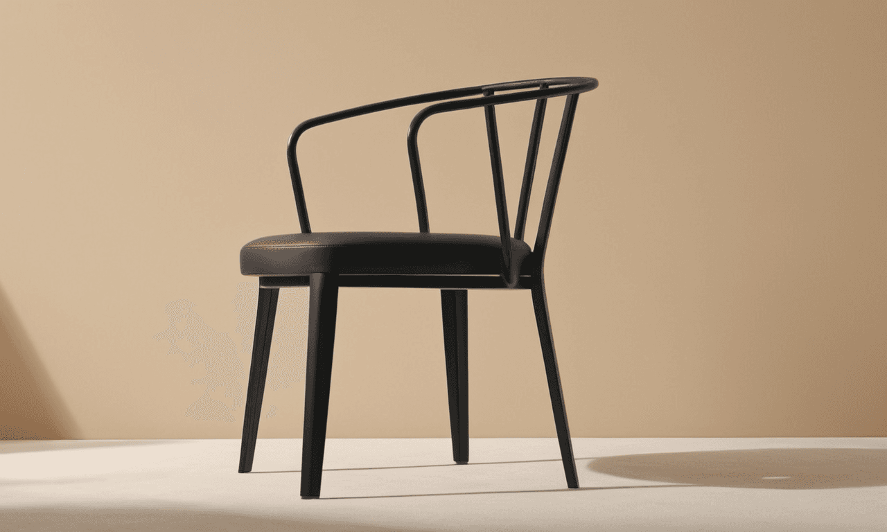 AI generated: Minimalistic modern stylish chair mockup on a minimalist background, with soft shadows and a touch o...