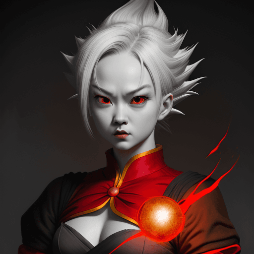 AI generated: dragon ball wallpaper, in the style of gerard van honthorst, dark gray and red, zhang jingna, strong...