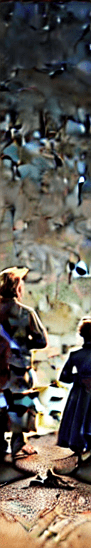 AI generated: sharp, highly detailed, film from a 2 0 1 9 sci fi 8 k movie, set in 1 8 6 0, a human family of Trum...