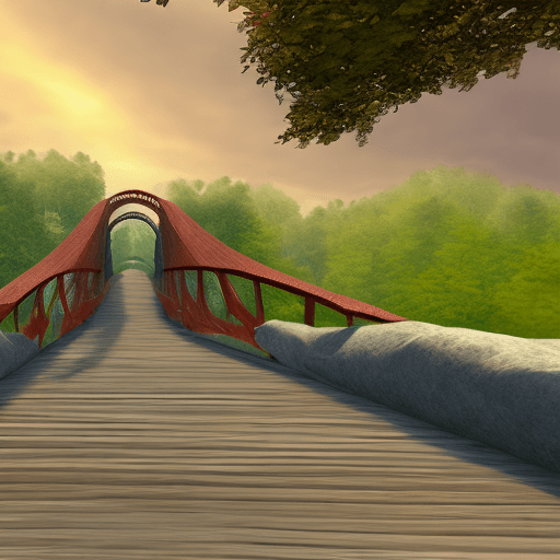AI generated: Chubby bridge cinematic 3d photos