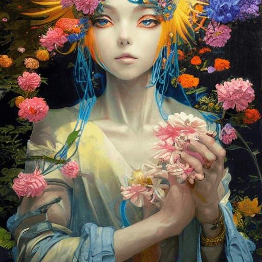 AI generated: Beautiful anime painting of solarpunk summer chill day, by tim okamura, victor nizovtsev, greg rutko...