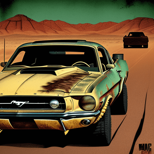 AI generated: A retro Horror Comic style poster, of a post apocalyptic universe, in a past parallel universe, of a...