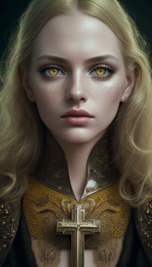 AI generated: Award-winning fashion editorial, Annie Leibovitz style, detailed close-up of a female model, sparkli...