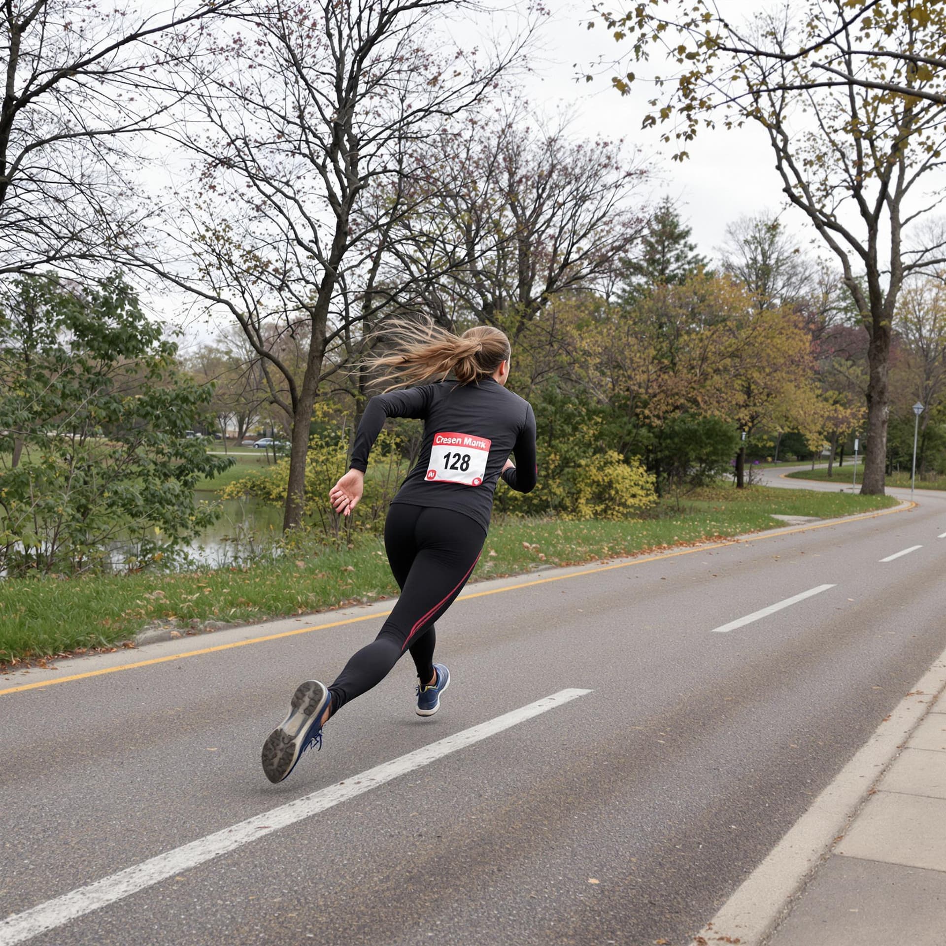 AI generated: a woman running