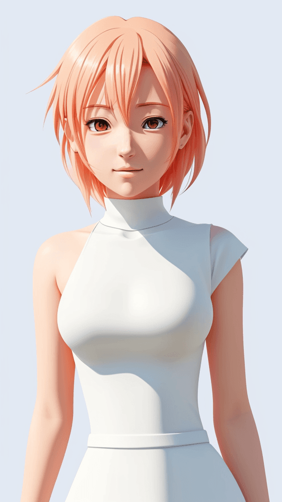 AI generated: (best quality,ultra-detailed,realistic:1.2) anime, clean lines, minimalist artwork, vibrant color pa...