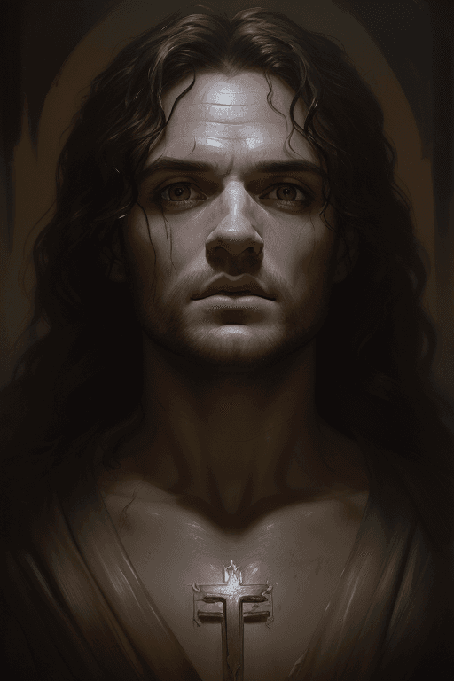 AI generated: breathtaking soft painting The Resurrection of Lazarus, realistic symmetrical facial features, oil p...