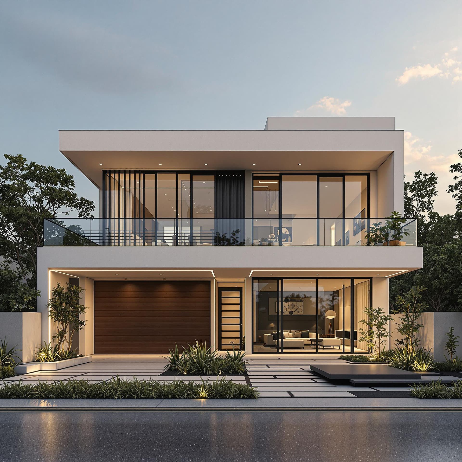 AI generated: Crea una casa contemporánea elegante