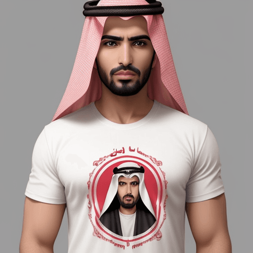 AI generated: a big araber withe tee
